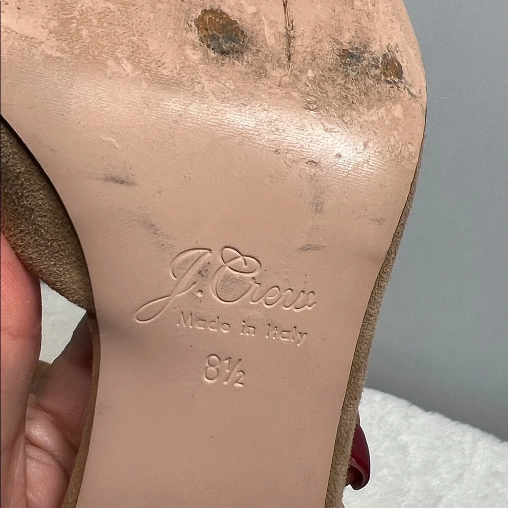 J. Crew Colette D'Orsay Suede Ashen Brown Pumps Made in Italy Sz 8.5